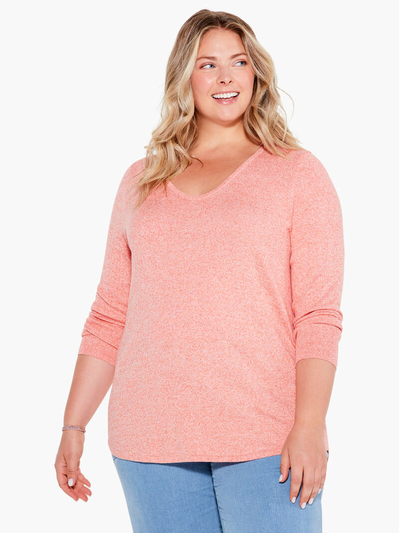 Woman Wears Vital V Neck Sweater image number 0