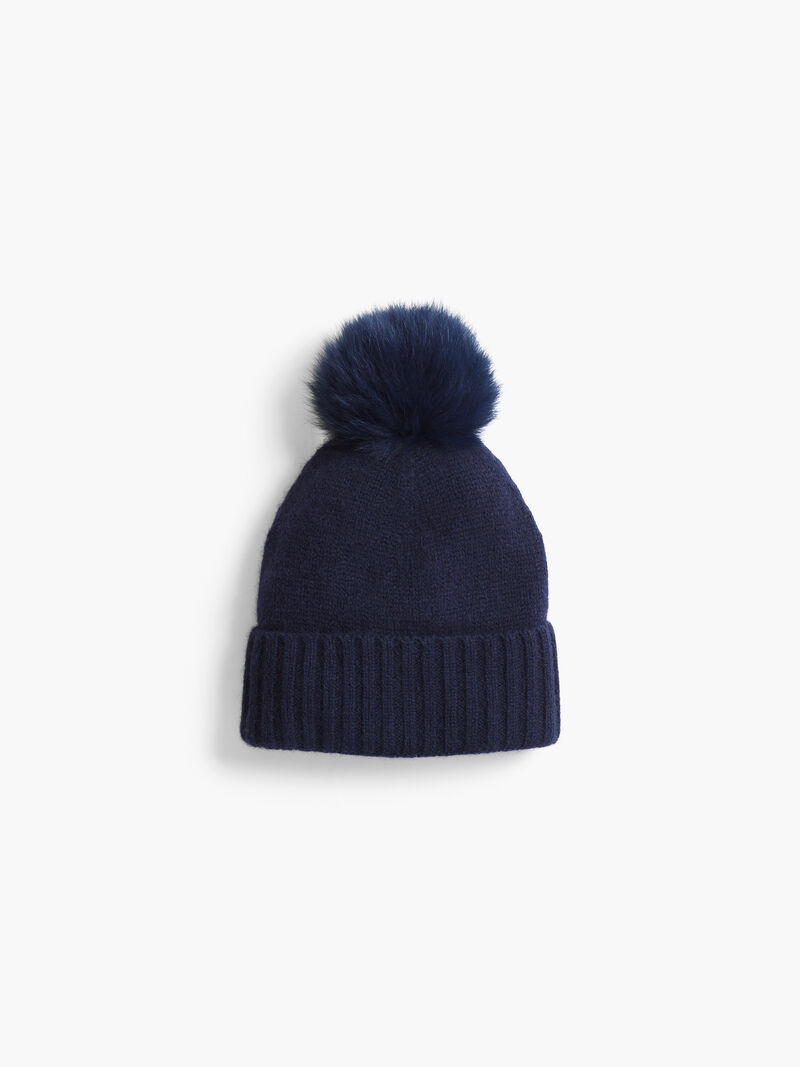 Woman Wears Hat Attack Cashmere Pom Hat image number 0