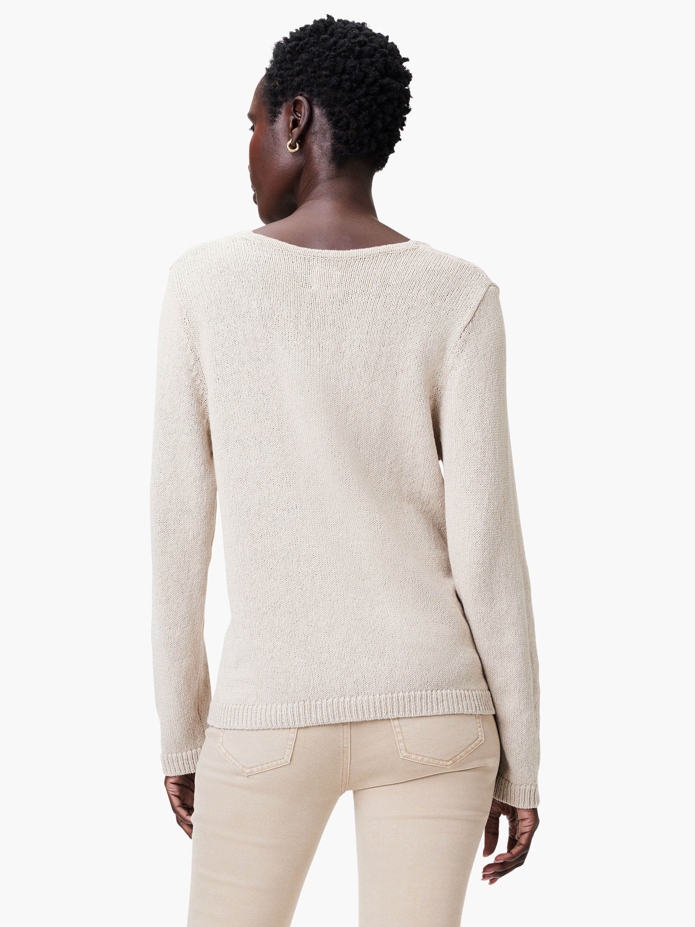 Cotton Cord Soft V-Neck Sweater | NIC+ZOE Cotton Cord Soft V-Neck Sweater | NIC+ZOE