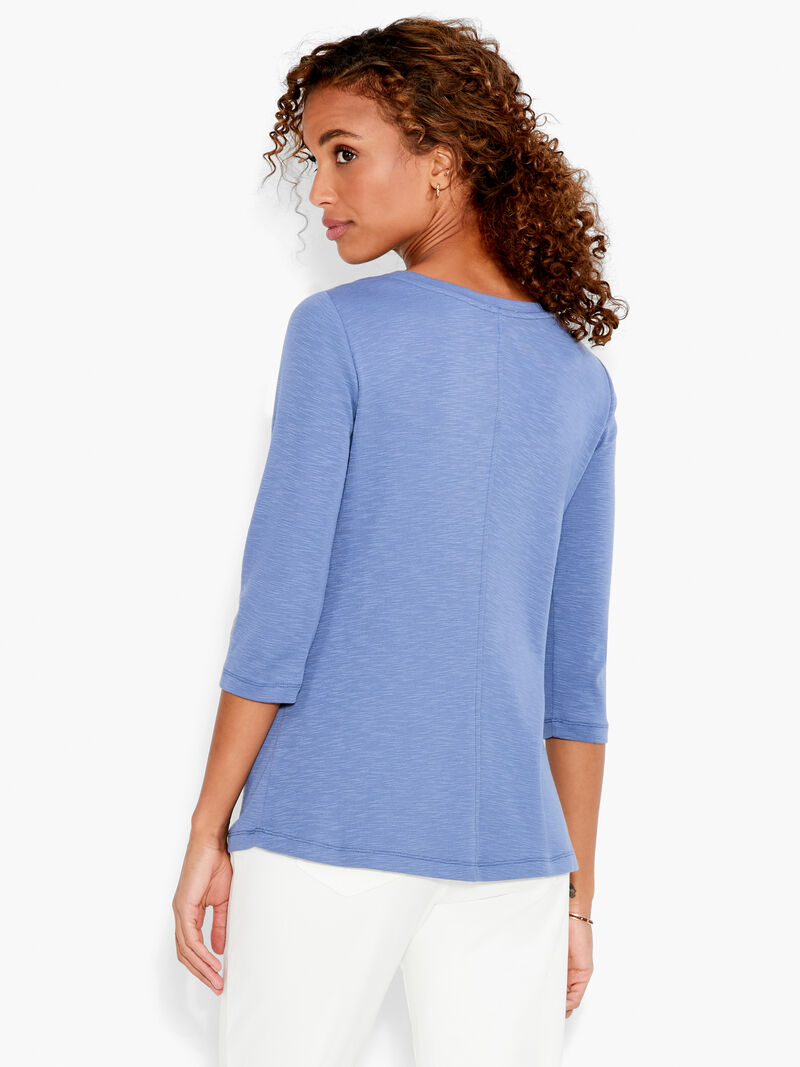 Woman Wears NZT 3/4 Sleeve Boat Tee image number 2