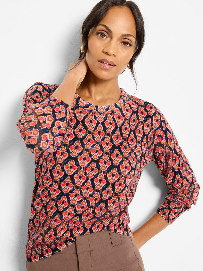 Harvest Ikat Pure Cotton Sweater