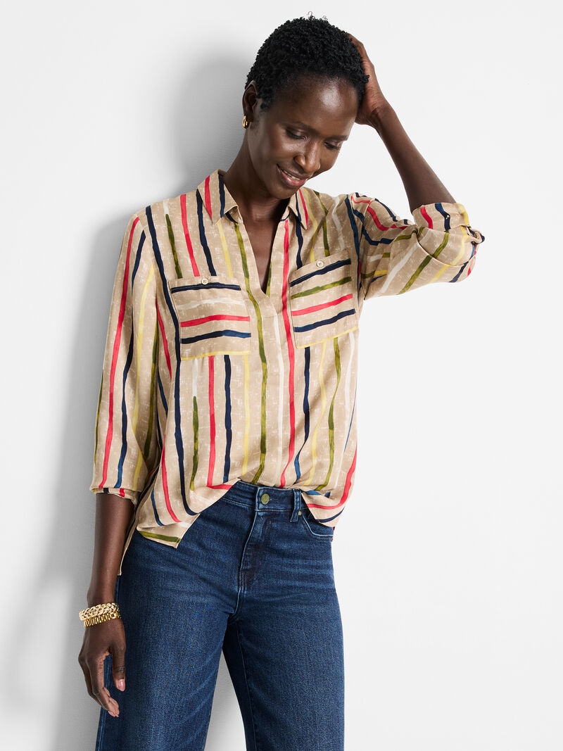 
                            Painted Stripe Top