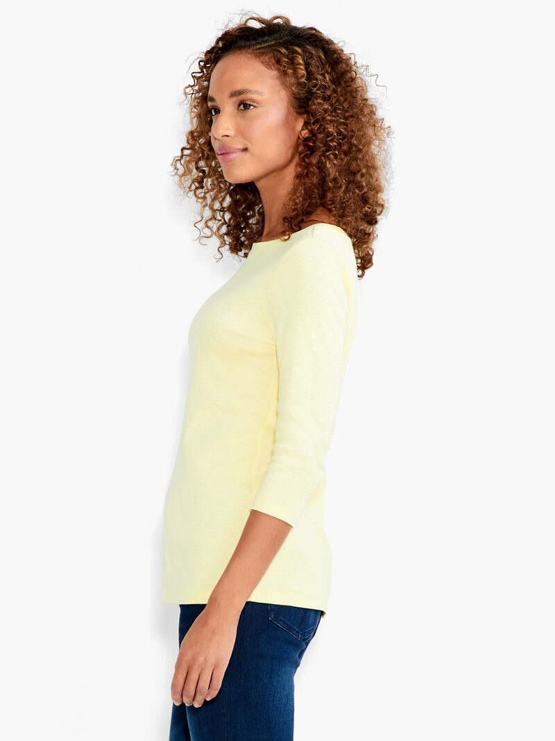 Woman Wears NZT 3/4 Sleeve Boat Tee image number 1