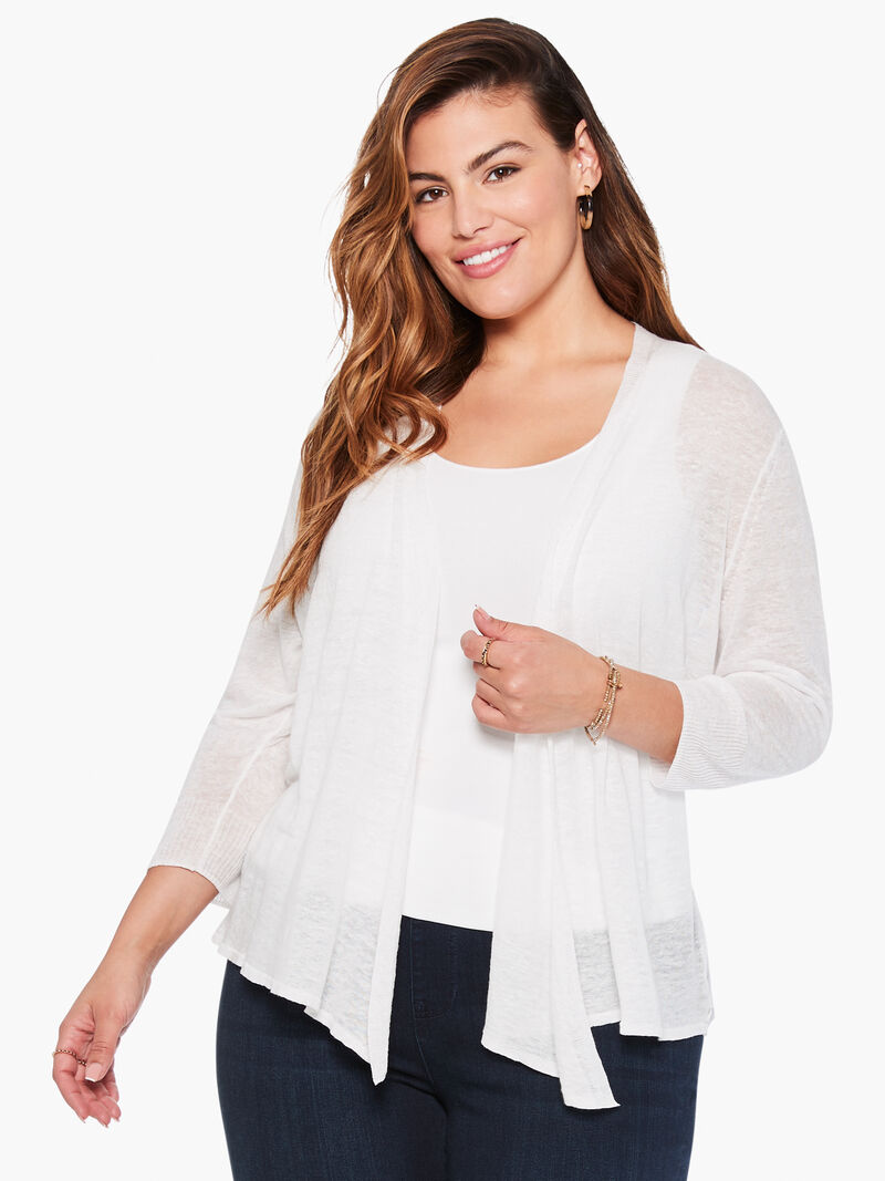 Woman Wears Lightweight 4-Way Cardigan image number 2