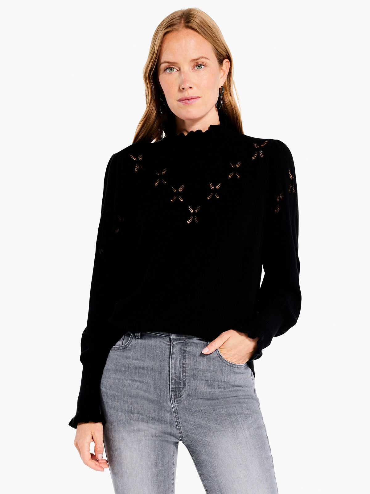 Pointelle Pip Sweater | NIC+ZOE