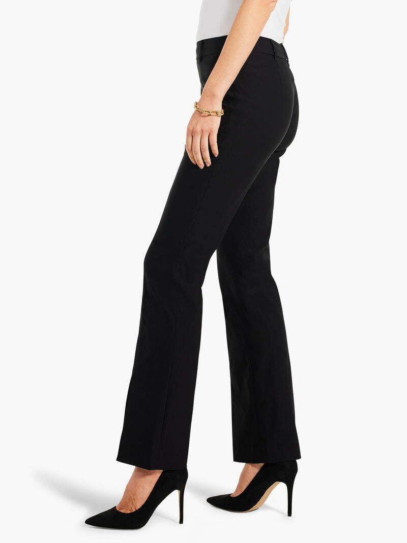 Woman Wears 31" Polished Wonderstretch Boot Cut Slit Pant image number 2