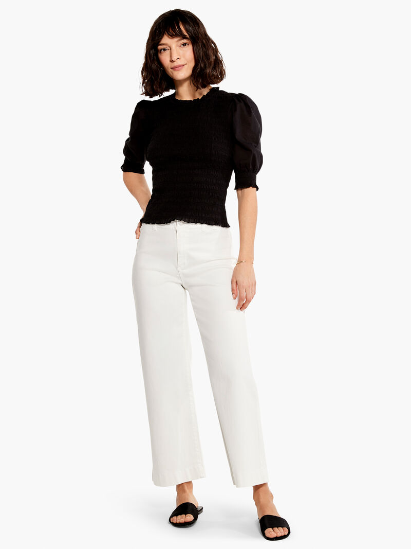 Woman Wears NZ Denim Mid Rise Wide-Leg Crop Jean image number 1