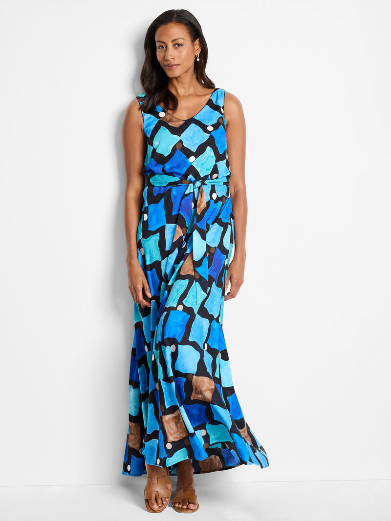 Woman Wears Sea Glass Bianca Dress image number 2