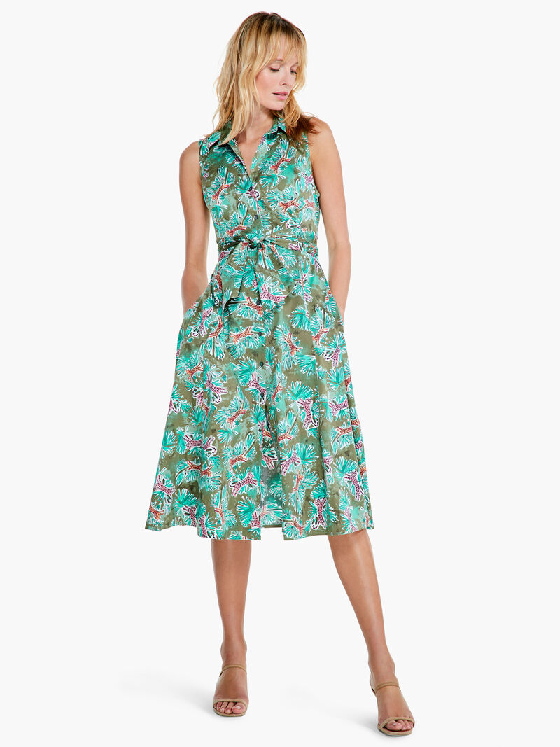 Woman Wears Pouncing Panthers Shirt Dress image number 4