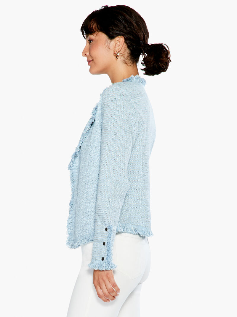 Fringe Mix Knit Jacket