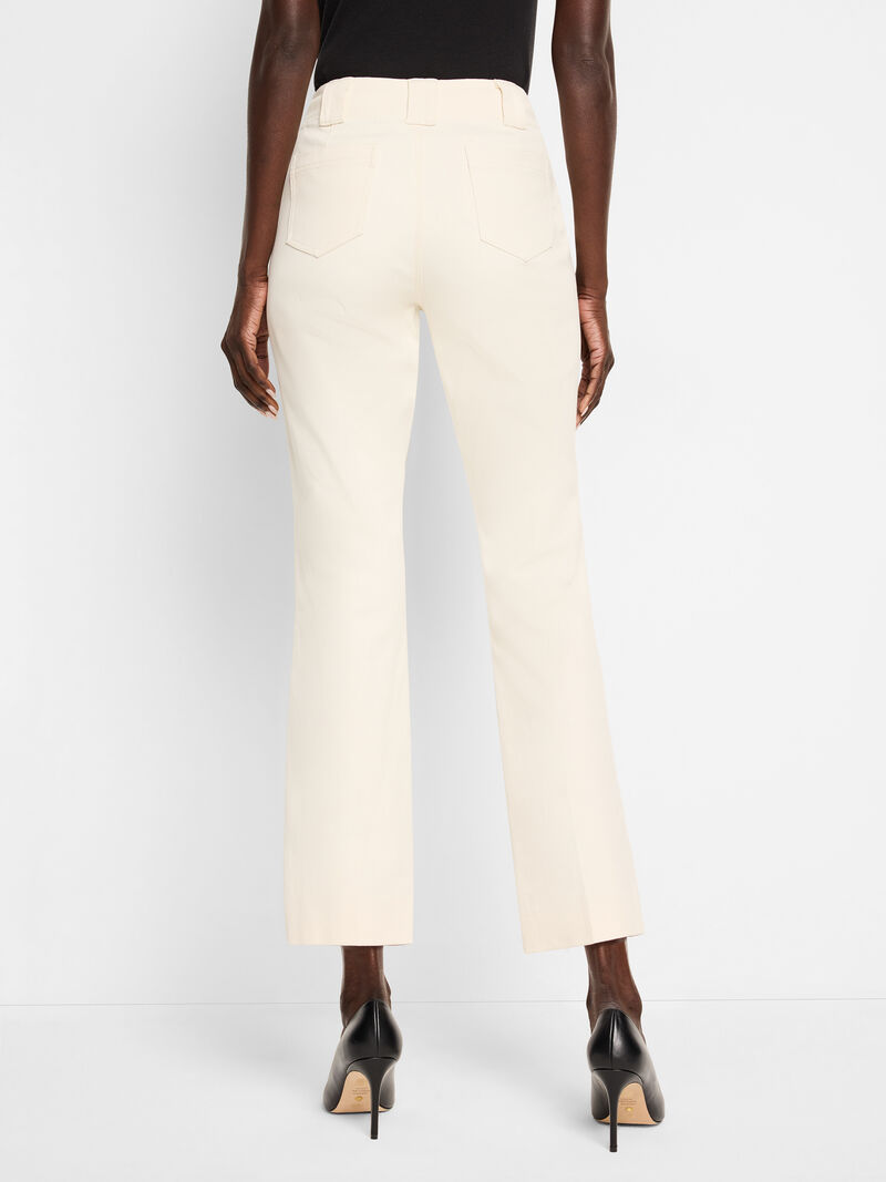 Woman Wears 28" Plaza Demi Boot Cotton Bi-Stretch Pant image number 3