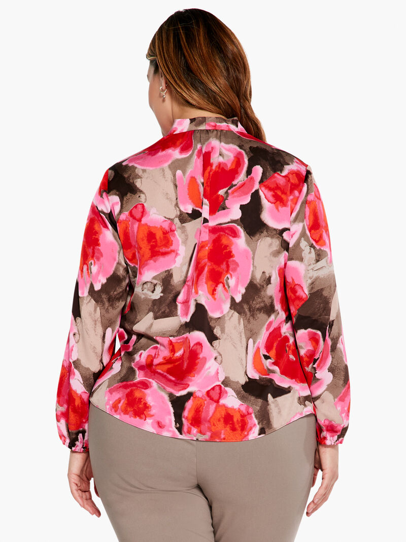 Woman Wears Rosy Outlook Top image number 2