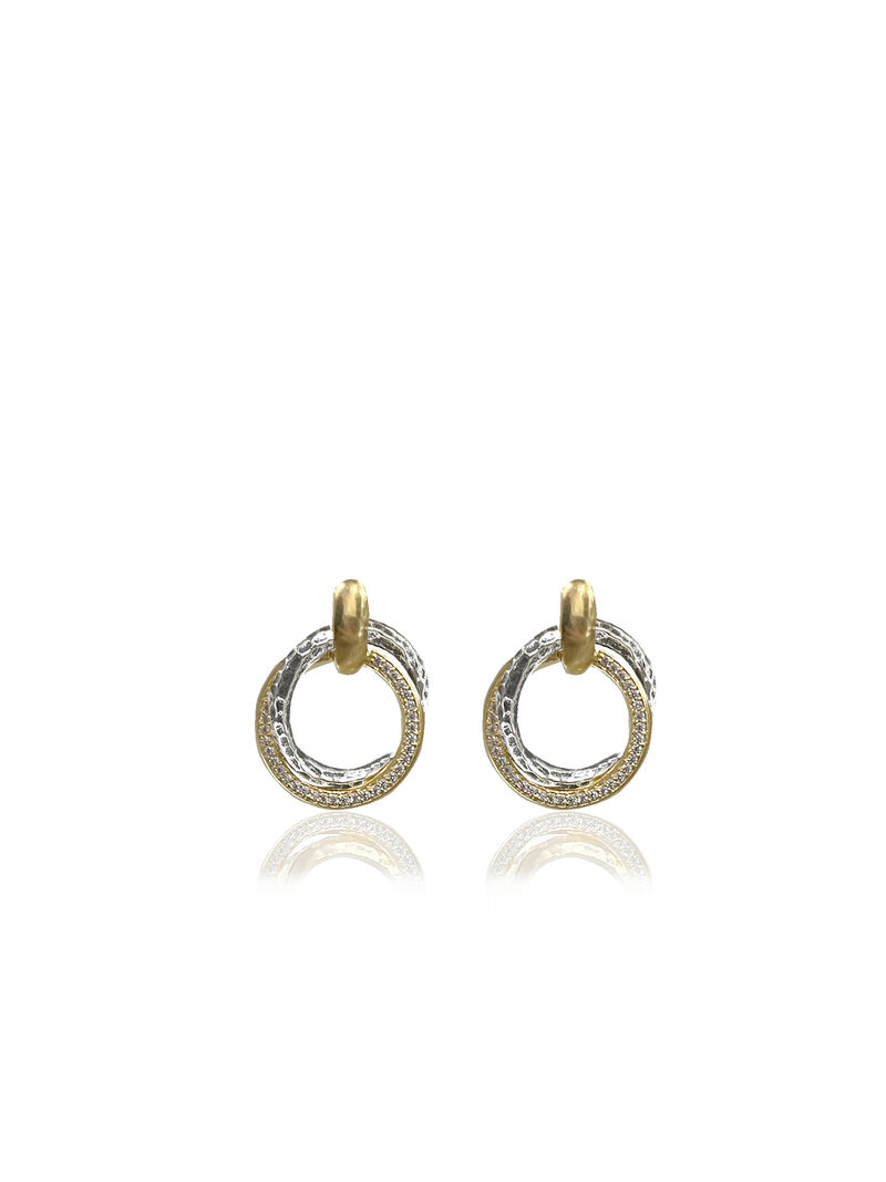 Tat2 Designs - Mixed Metal Trinity Earrings