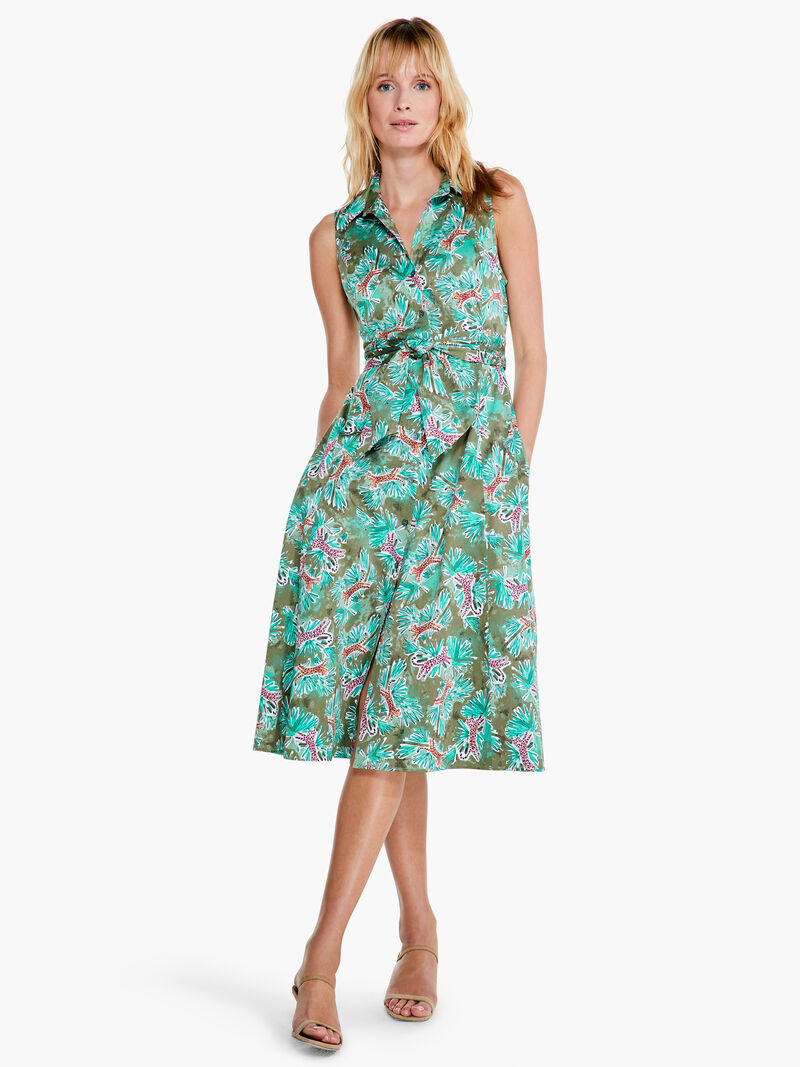 Woman Wears Pouncing Panthers Shirt Dress image number 1