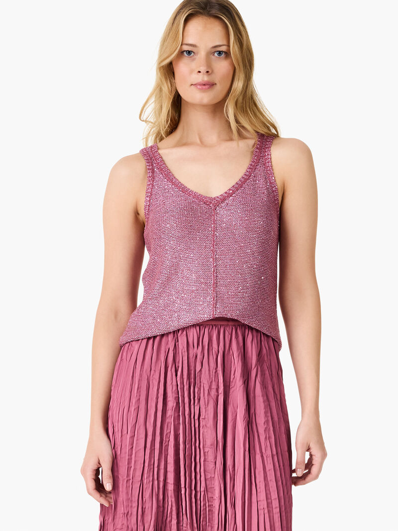 Woman Wears Subtle Sparkle Tank image number 0