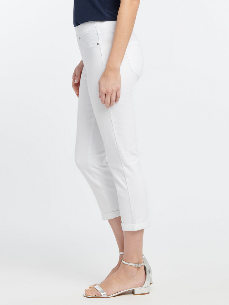 Woman Wears Liverpool - Chloe Crop Rolled Cuff Jean image number 1