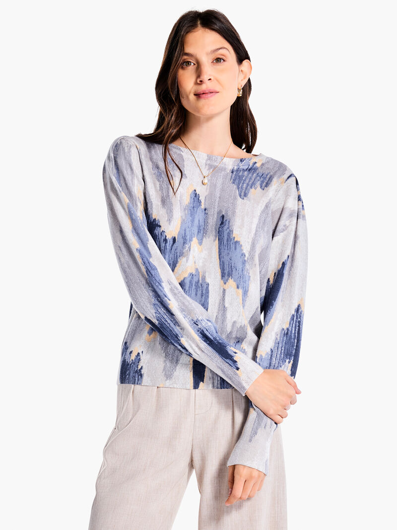
                    Misty Ikat Sweater