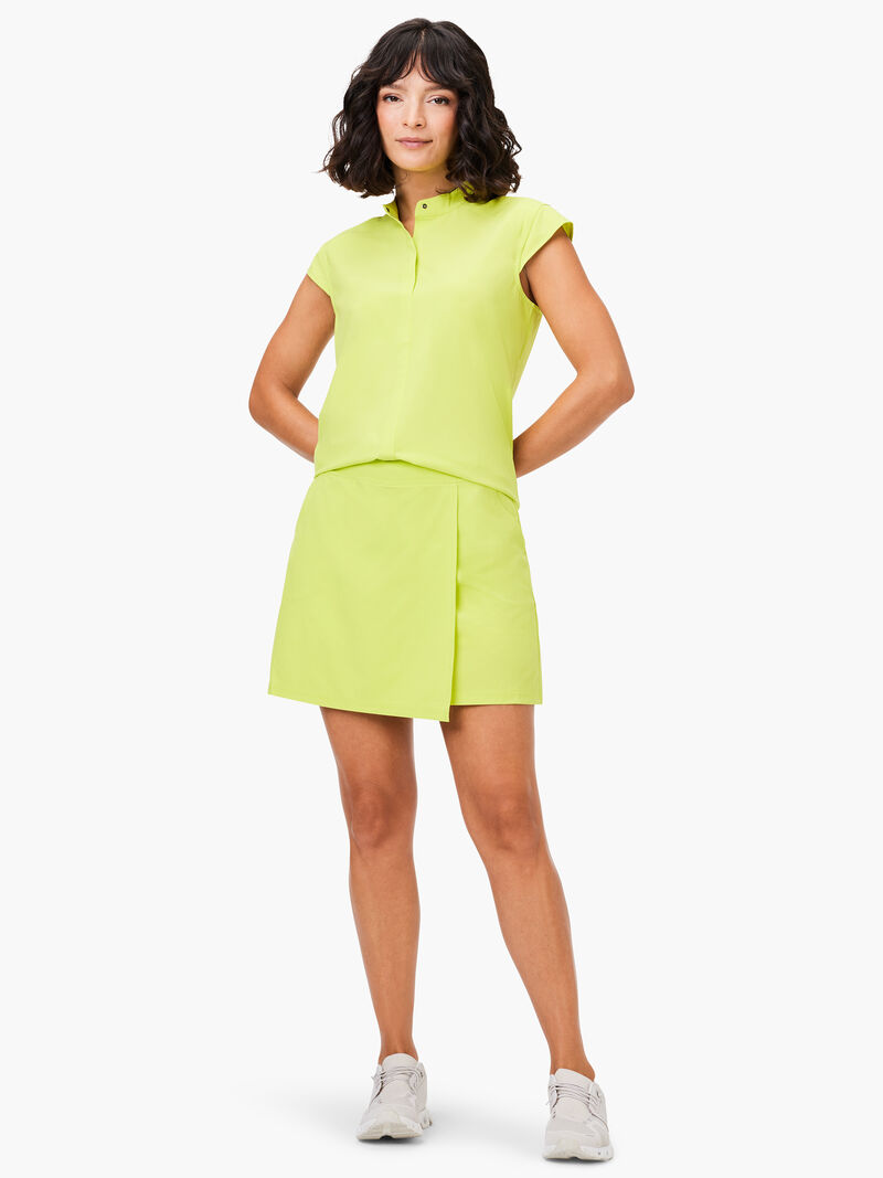 Woman Wears Tech Stretch Snap Neck Tank image number 3