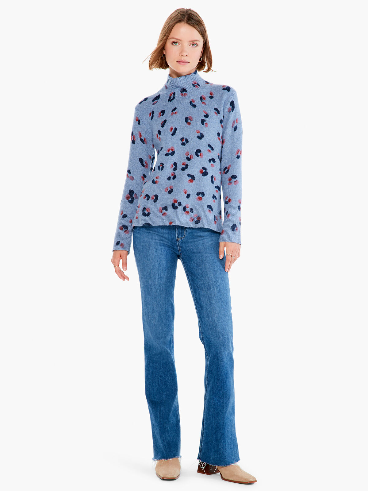 Cozy Up Tracks Turtleneck Sweater