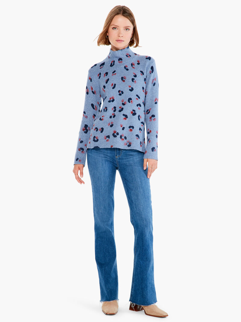 Woman Wears Cozy Up Tracks Turtleneck Sweater image number 3