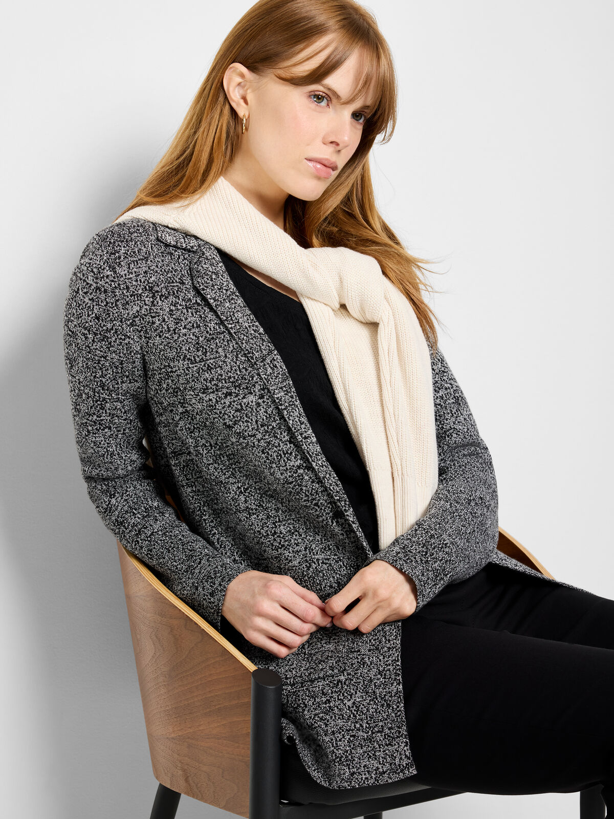 Elegant Knit Blazer