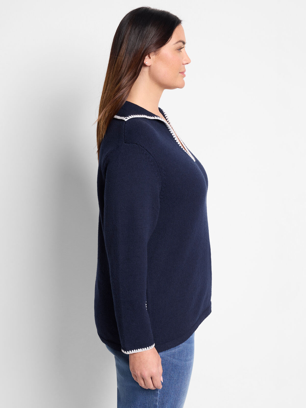 Blanket Stitch Getaway Sweater