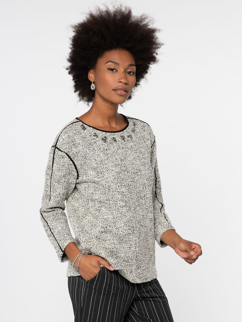 
                    JEWEL DUSTED SWEATER