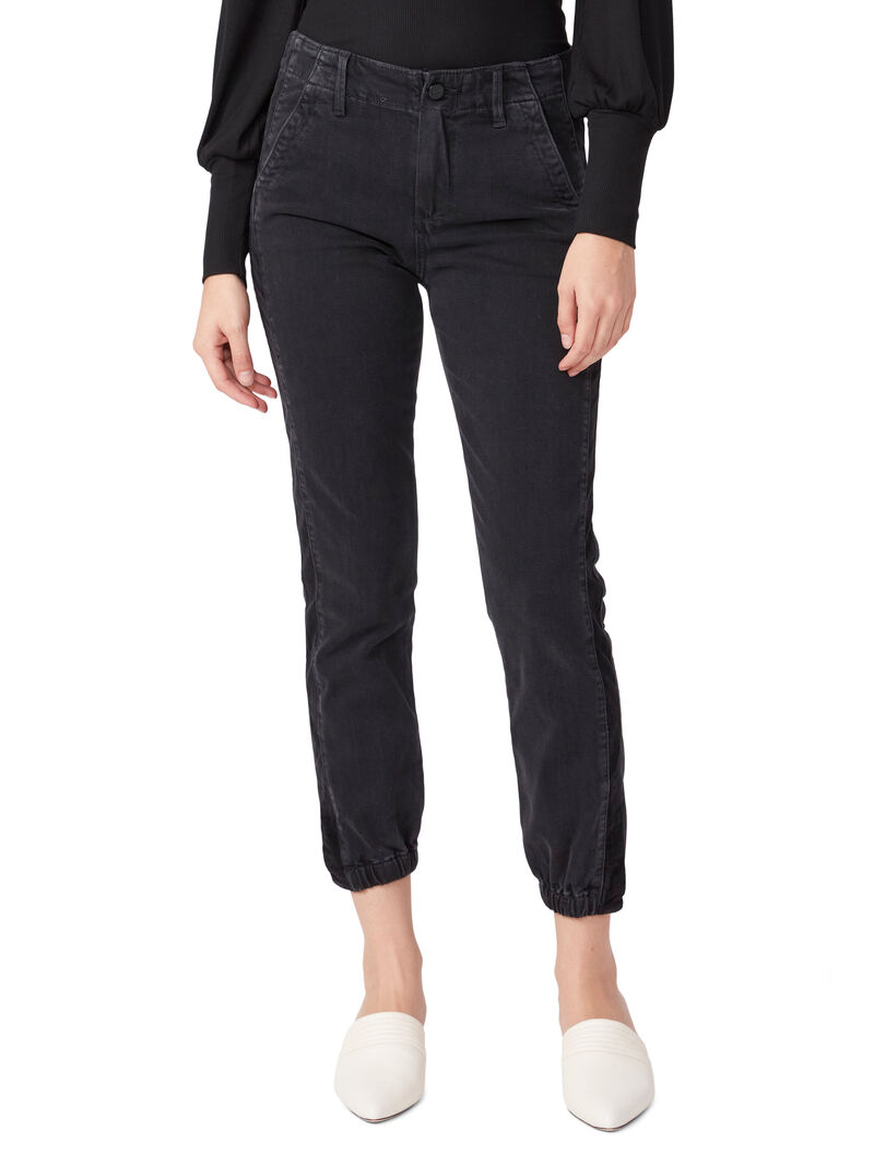 Woman Wears Paige Mayslie Jogger W/ Velvet Inset image number 0