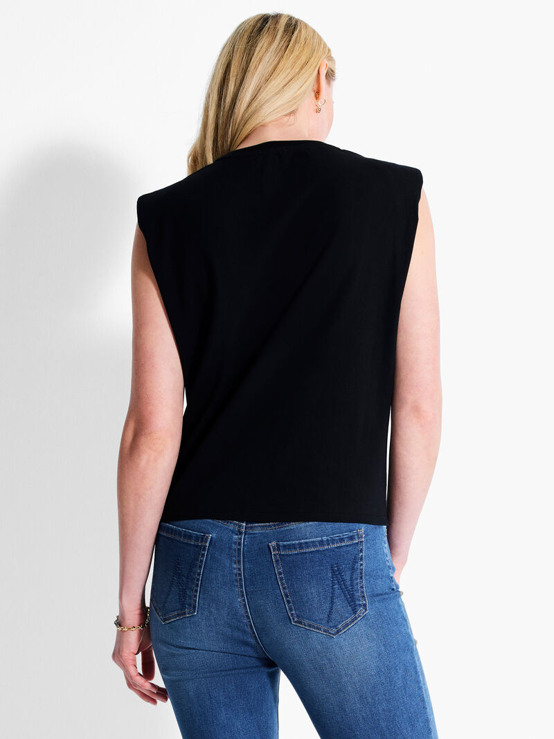 Woman Wears NZT Power Shoulder Crew Tank image number 2