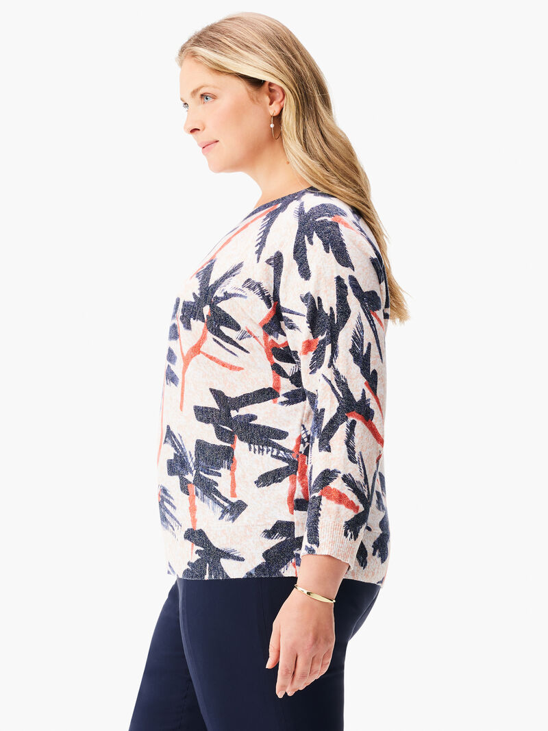 Woman Wears Painted Palms Sweater image number 1