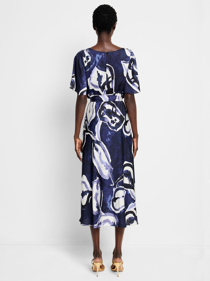 Woman Wears Watercolor Vines Brooke Dress image number 4