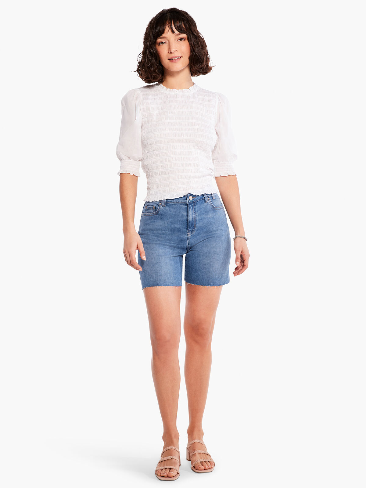 Cotton Lawn Smocked Top