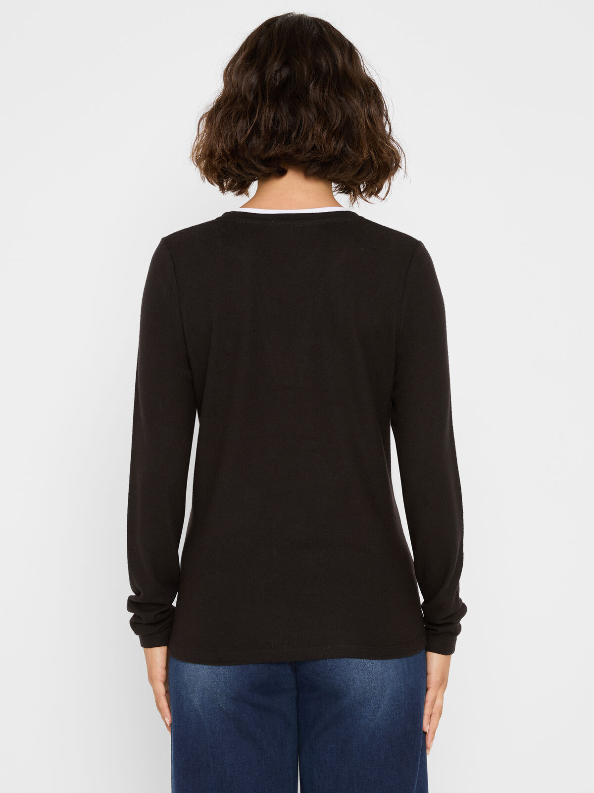 NZT Cozy Jersey Double Layer Split Neck Tee