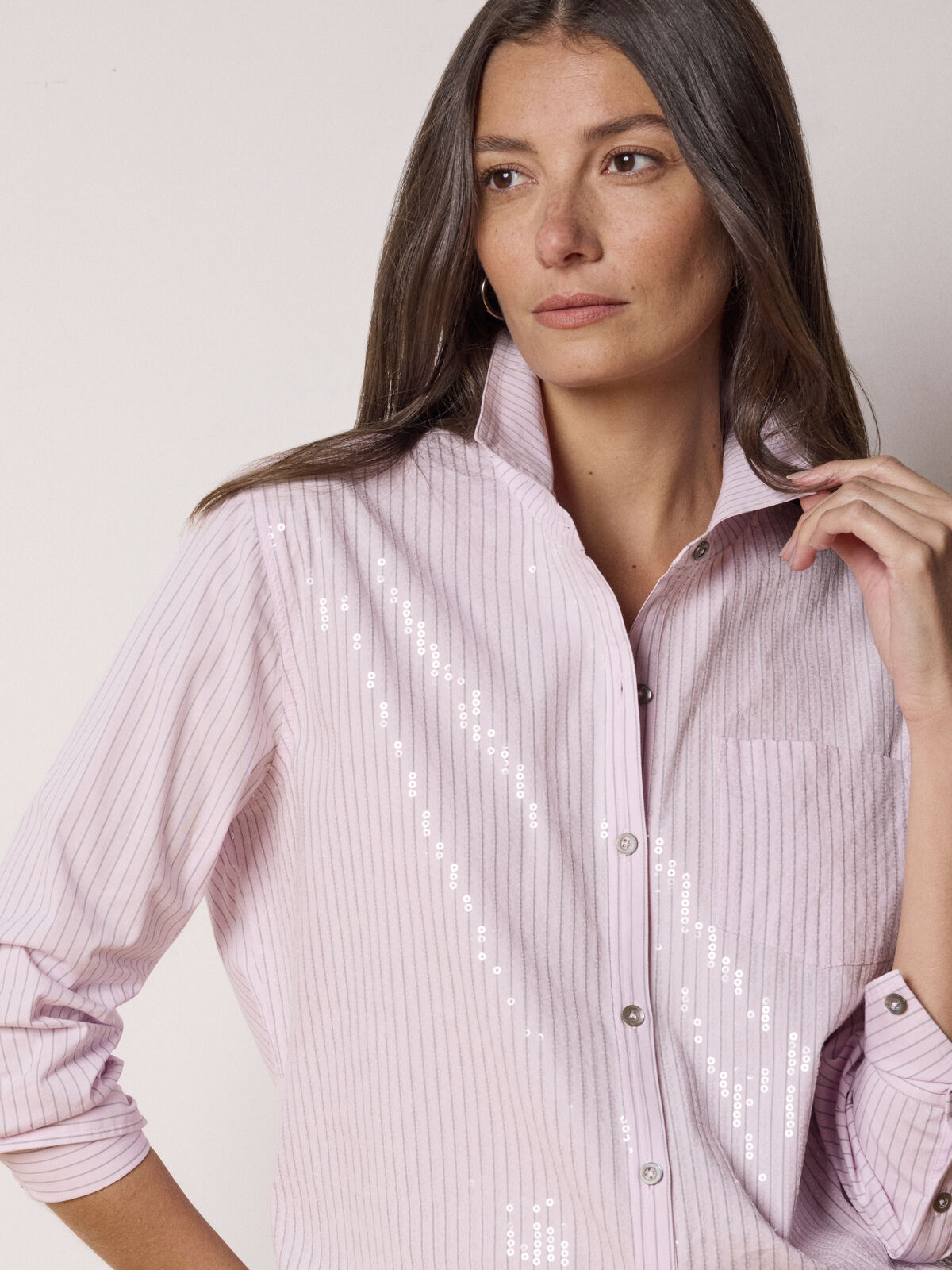 Subtle Shine Stripe Shirt