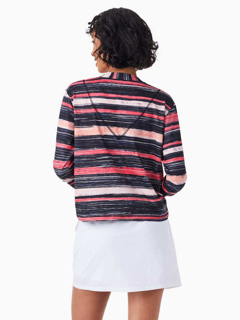 Woman Wears Painted Stripe Flow Fit Top image number 3