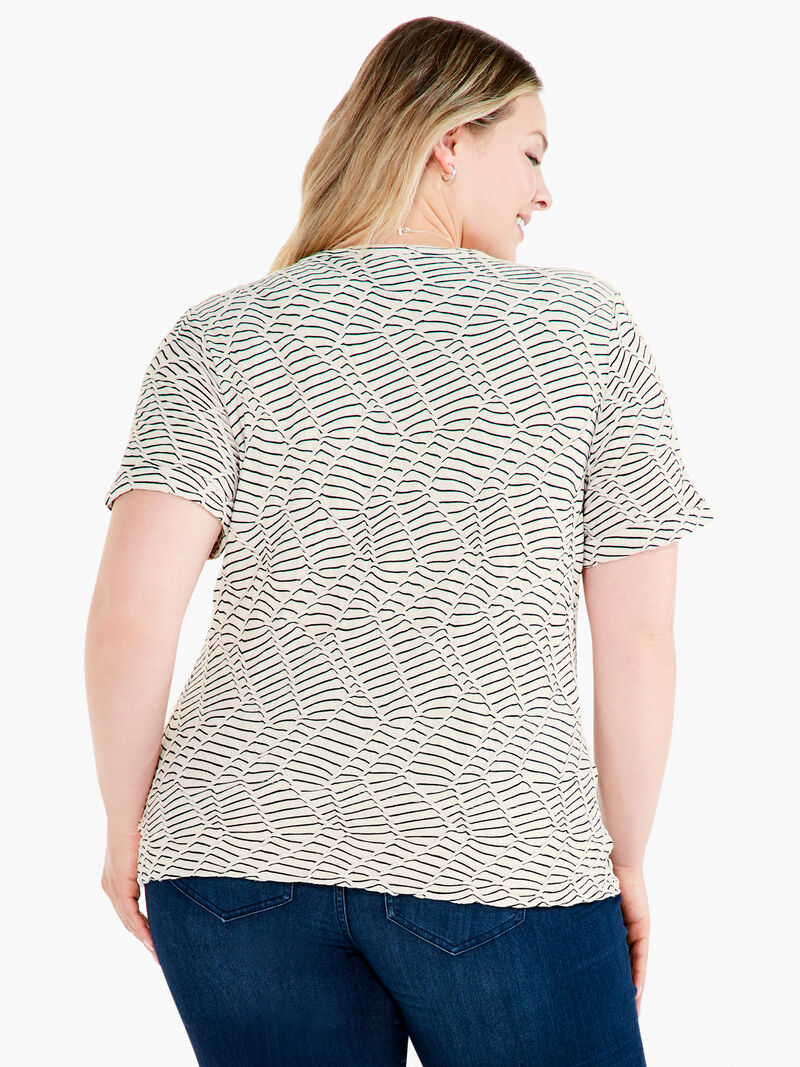Woman Wears Mixed Lines Tee image number 2