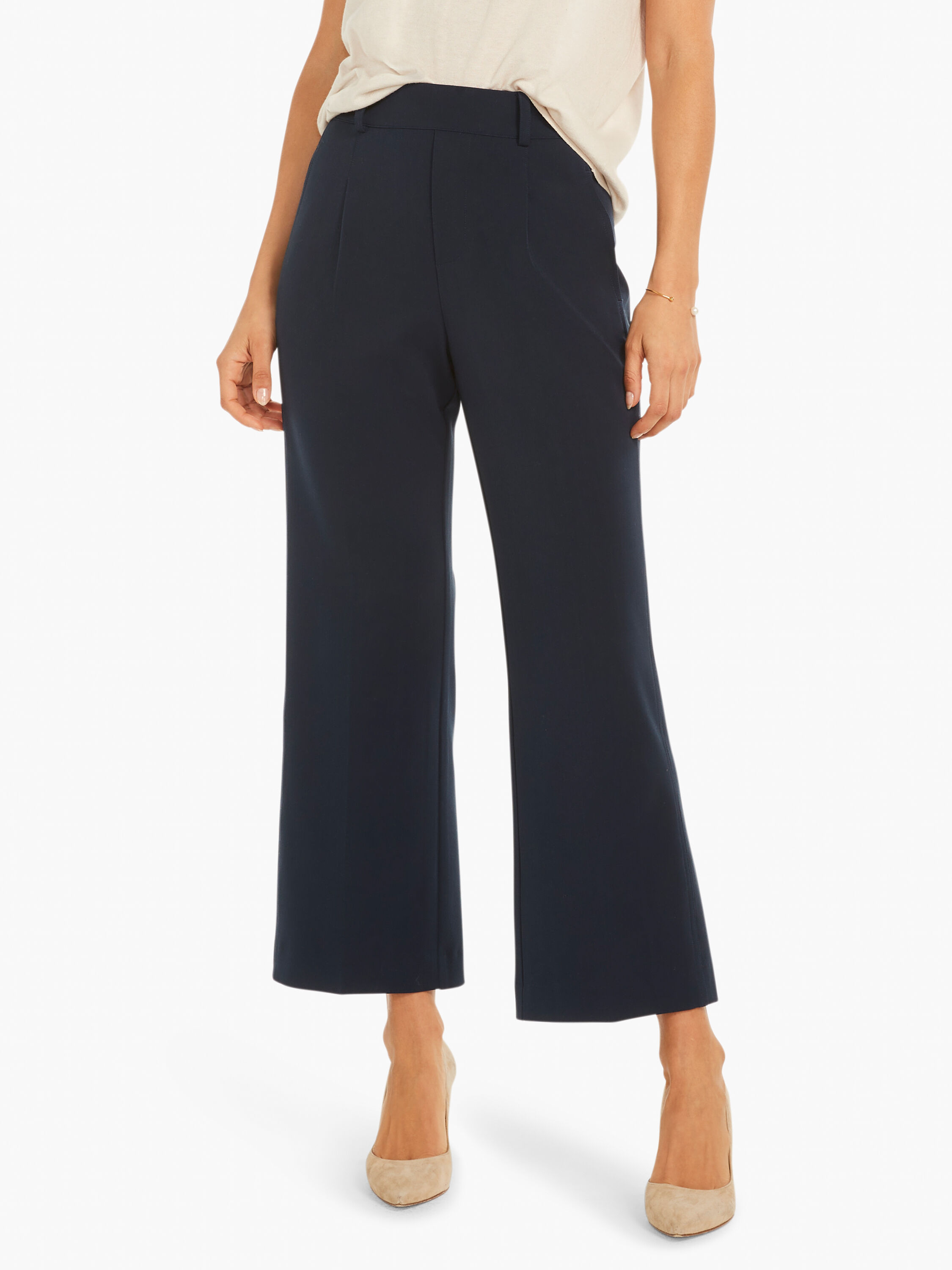 Straight leg hotsell cropped trousers