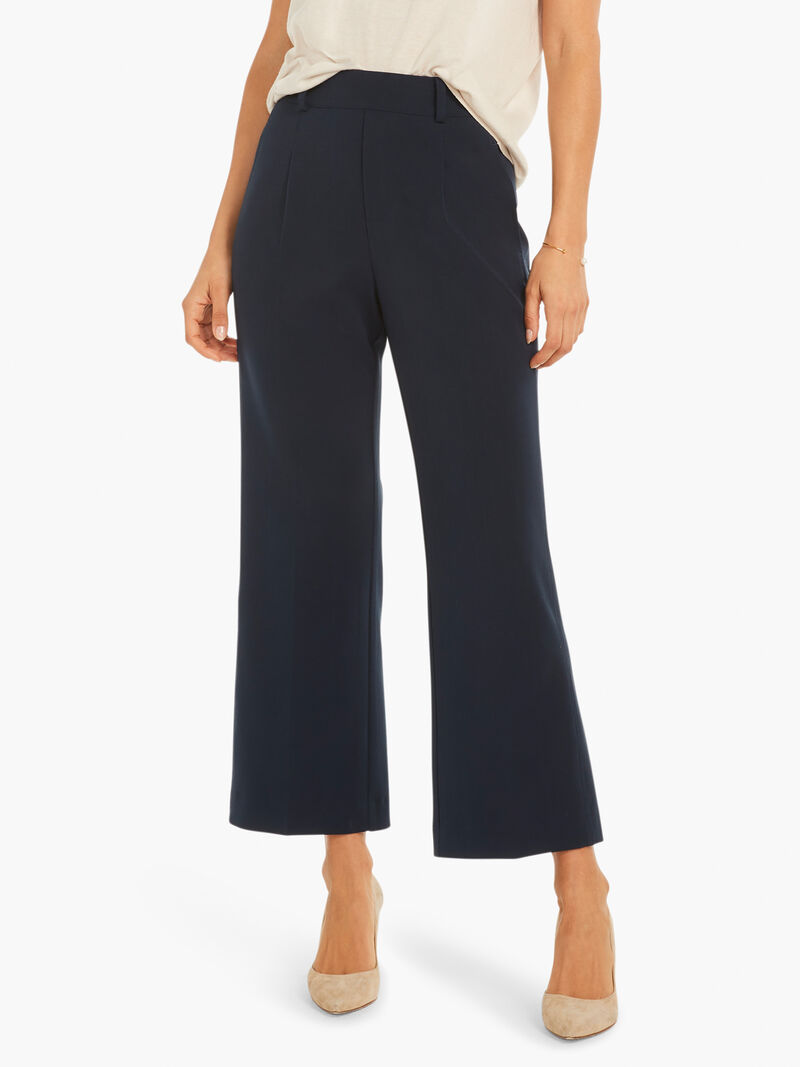 Woman Wears Avenue Summer Wide-Leg Crop Trouser image number 0