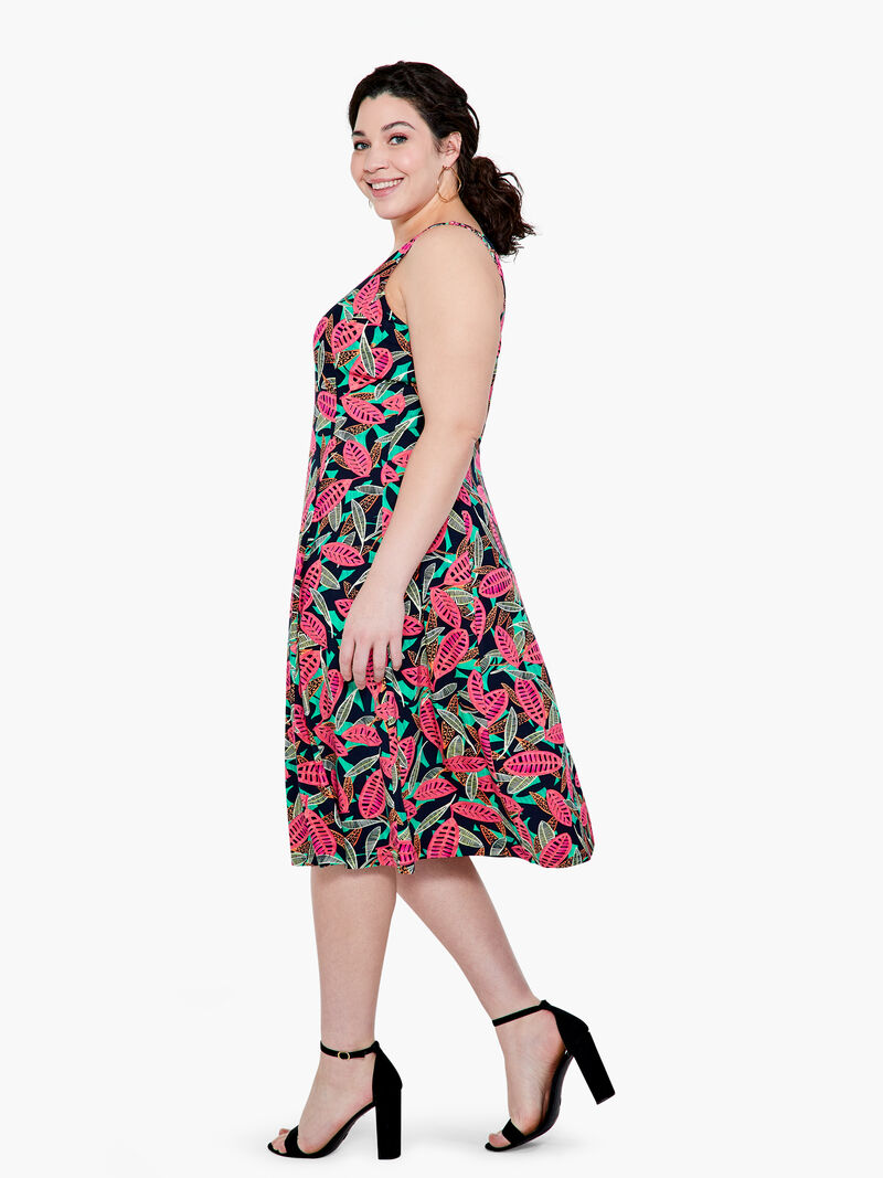 Woman Wears Colorful Canopy Dress image number 1