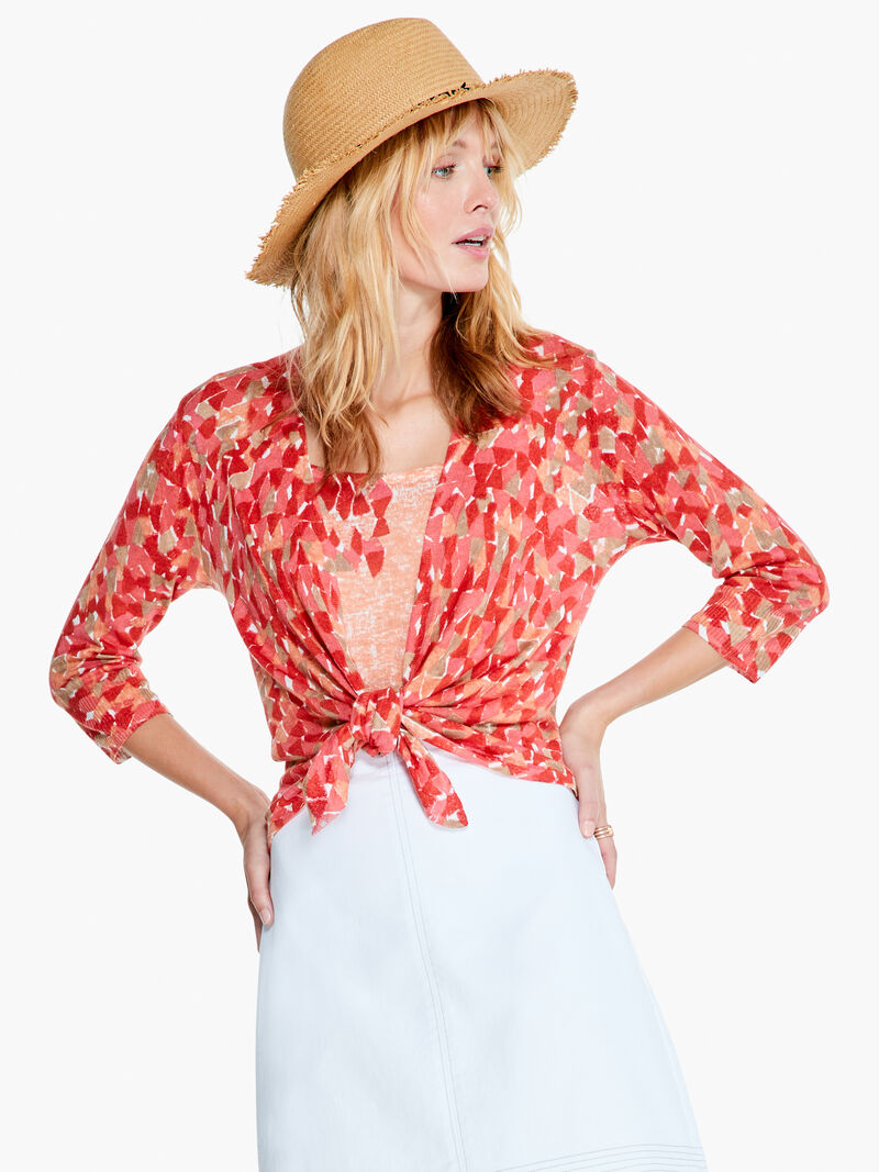 Woman Wears Sun Burst 4-Way Cardigan image number 4