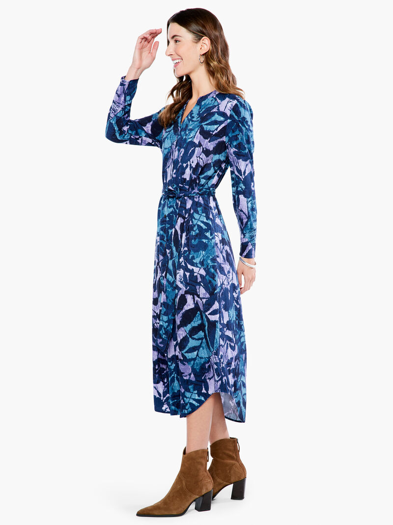 Woman Wears Indigo Vines Live In Dress image number 1