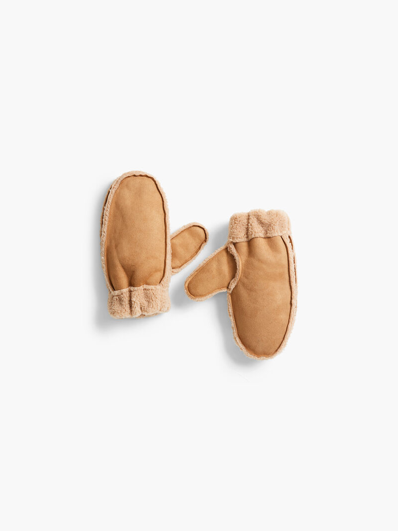 Woman Wears HAT ATTACK Cozy Faux Shearling Mitten image number 0