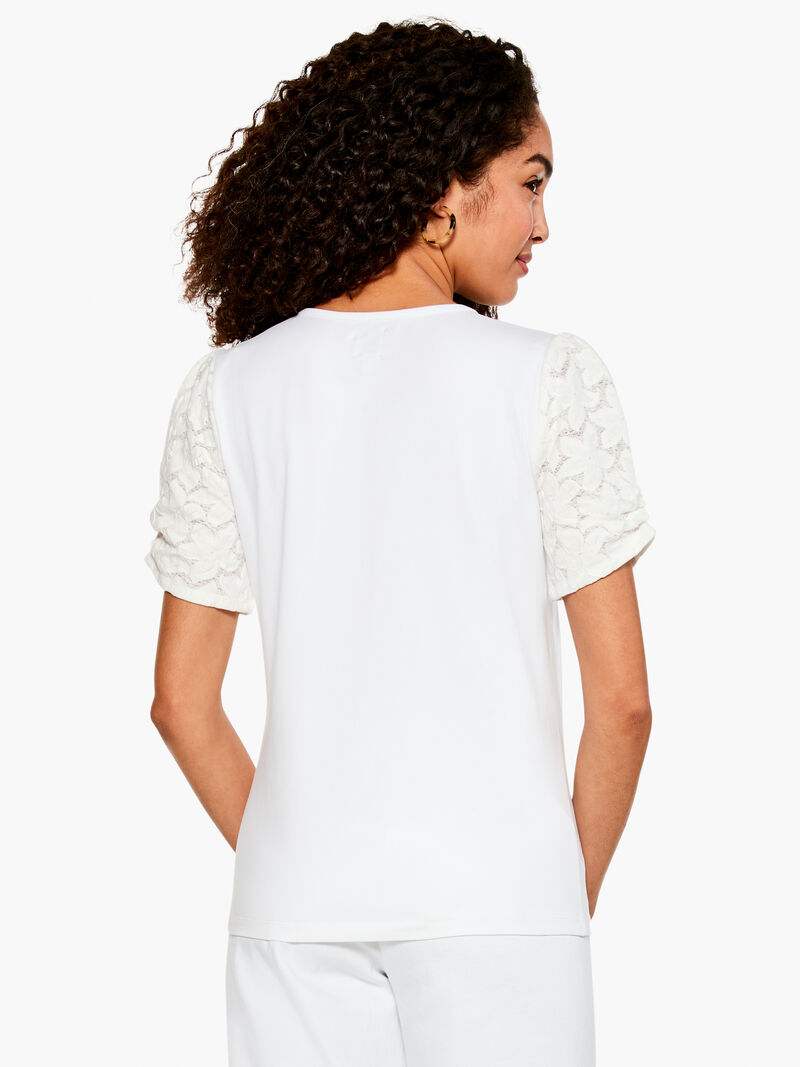 Woman Wears Petal Lace Tee image number 2