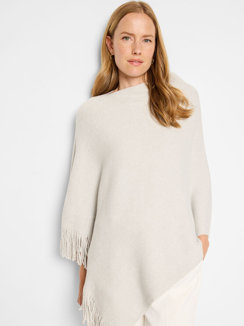 Woman Wears Metallic Go To Poncho image number 4