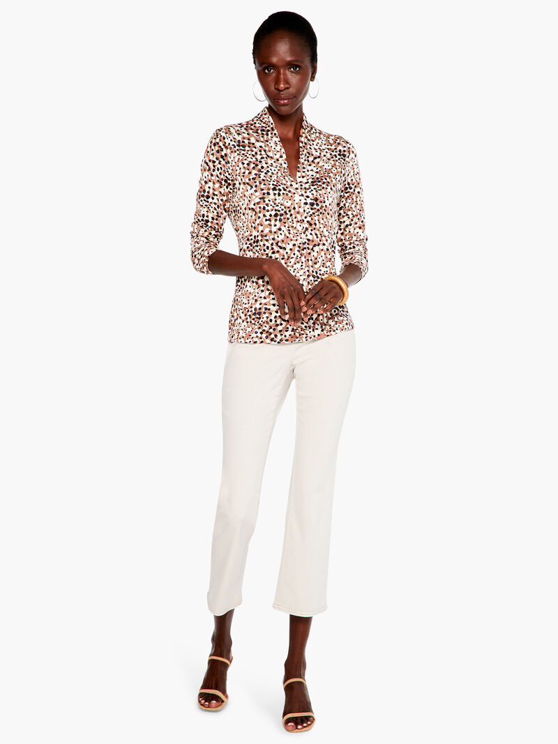 Woman Wears Forest Spot Top image number 3