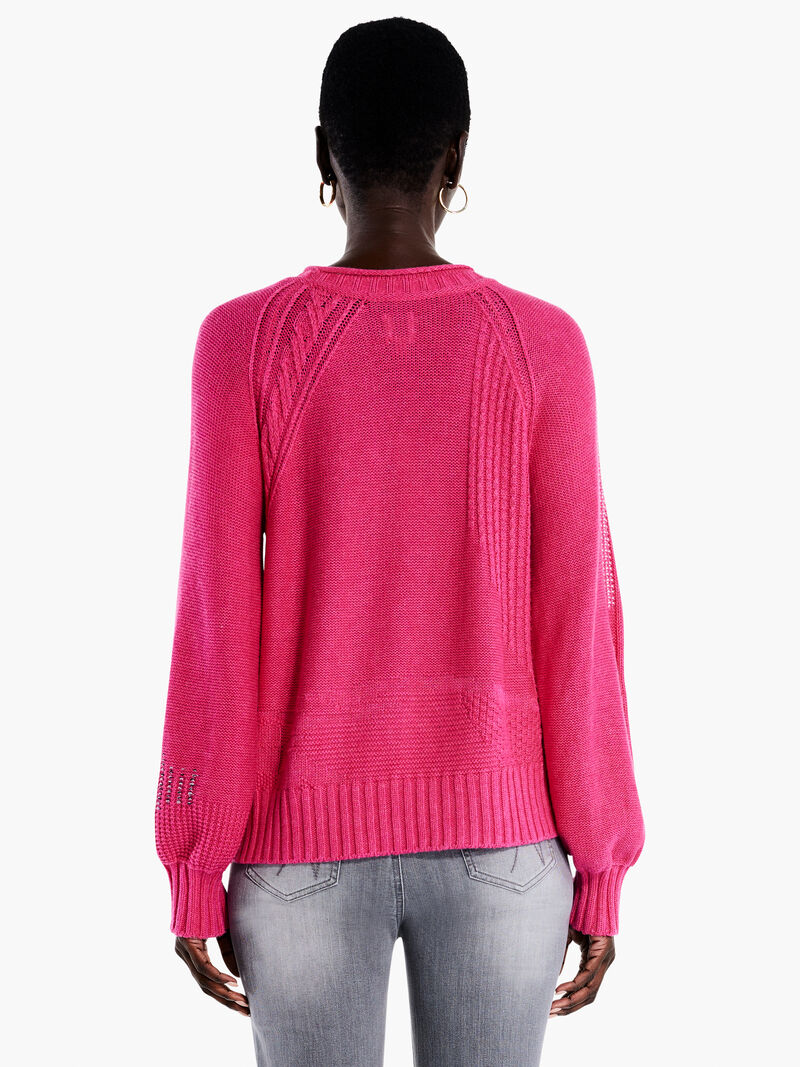 Woman Wears Crafted Cables Sweater image number 3