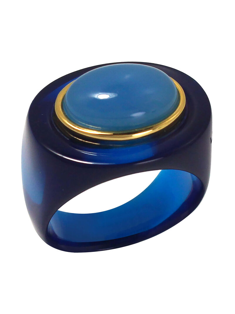 Woman Wears Lucas Jack - Oval Block Ring image number 0
