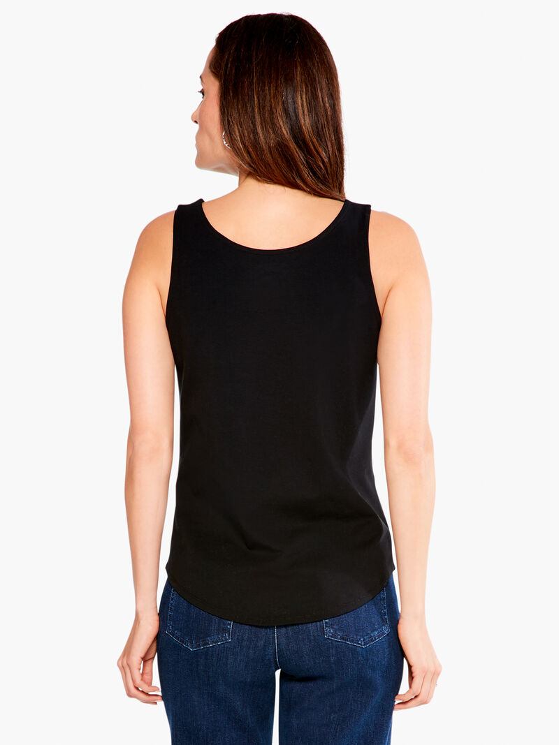 Woman Wears Split Neck Perfect Tank image number 2