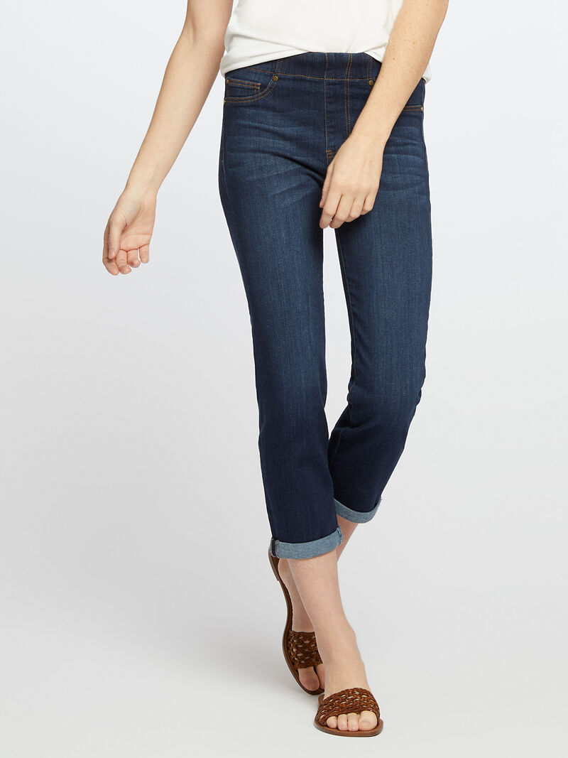 Woman Wears Liverpool - Chloe Crop Rolled Cuff Jean image number 0