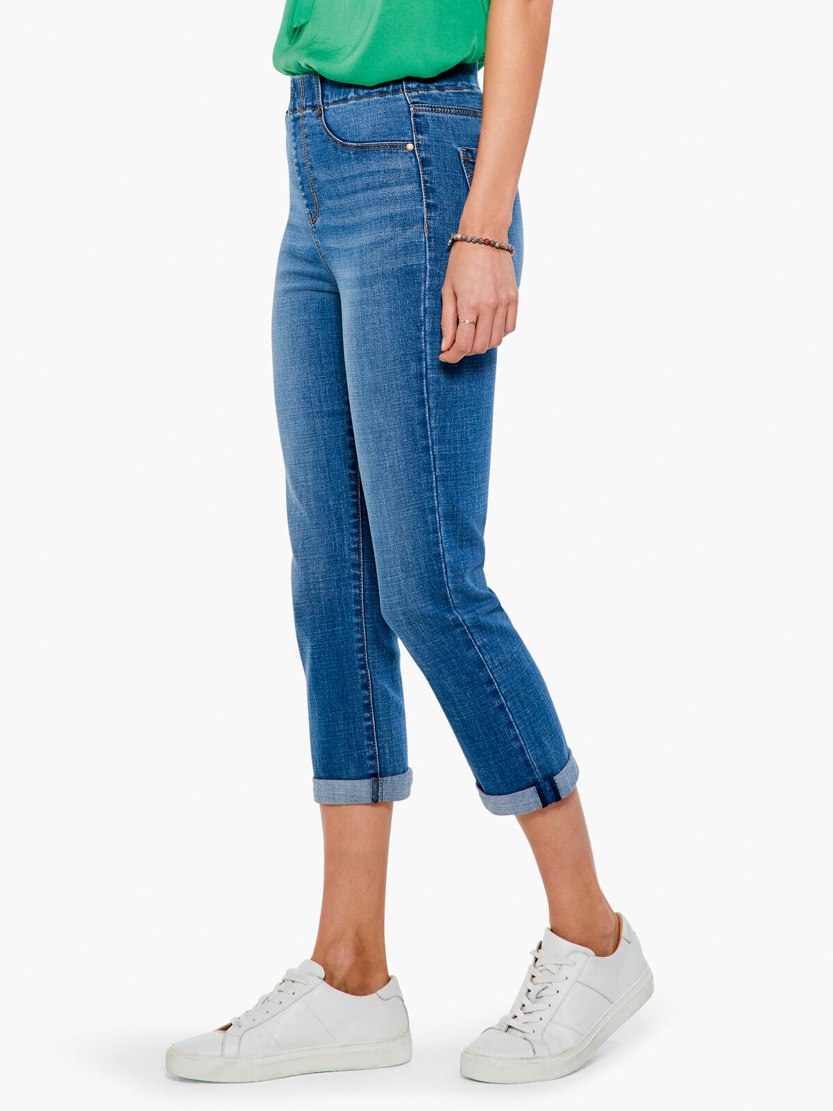 Liverpool Chloe Crop Skinny Jean with Rolled Cuff